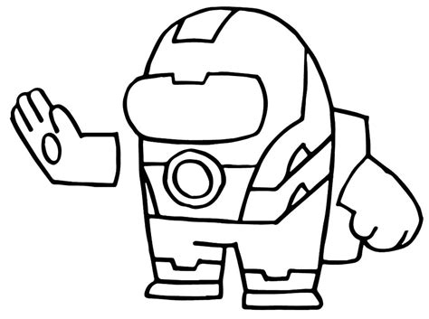 among us avengers coloring pages