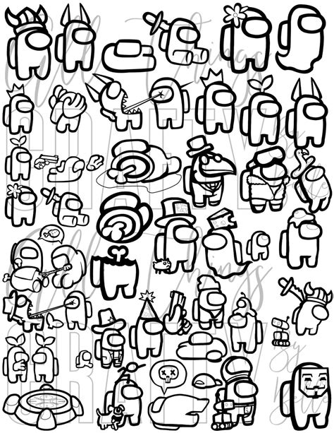 among us coloring page