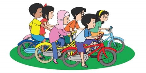 anak kelas 4 bersepeda