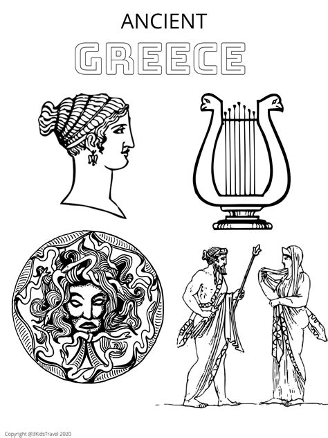 ancient greece coloring pages