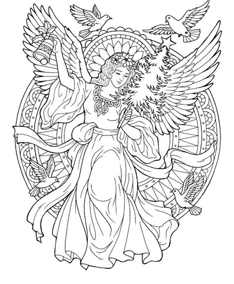 angel coloring pages for adults