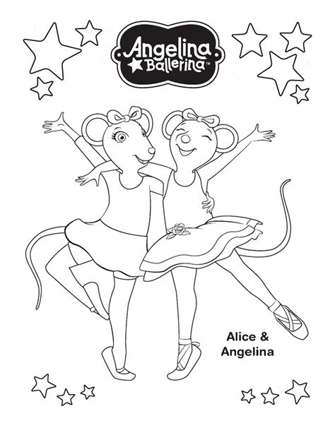 angelina balerina coloring pages