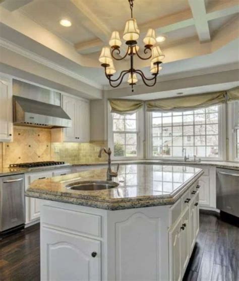 angled island kitchen