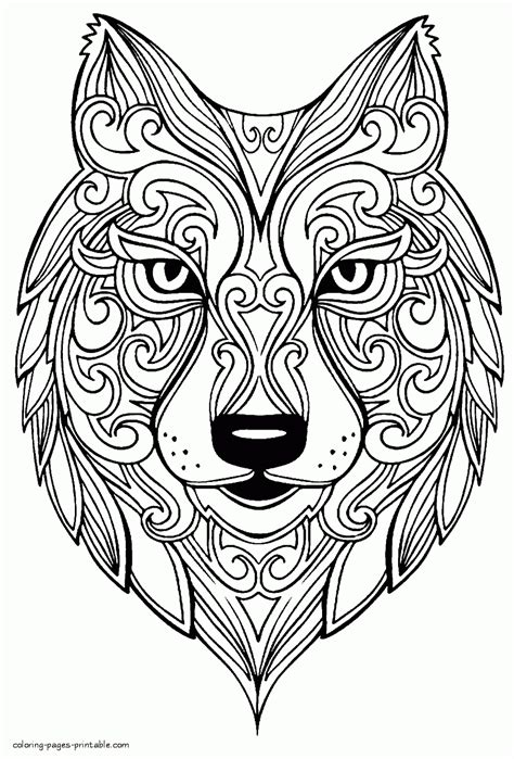 animal coloring pictures for adults