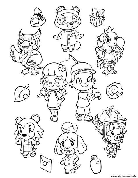 animal crossing coloring pages new horizons
