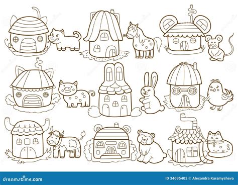 animal homes coloring pages