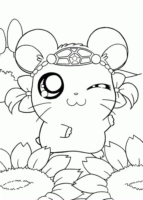 anime animal coloring pages