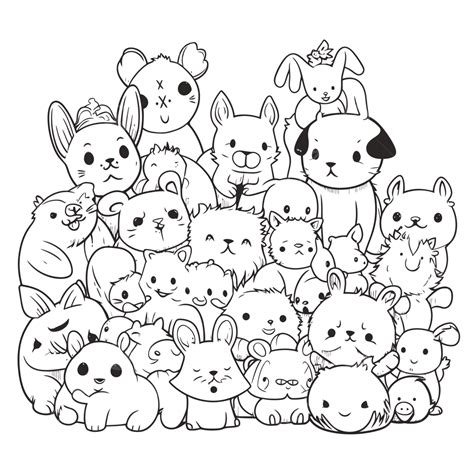 anime animal coloring pages