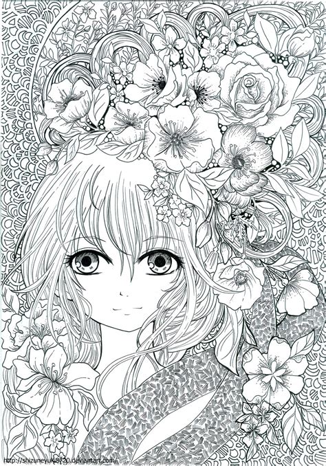 anime colouring book for adults