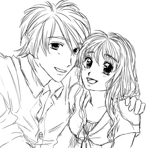 anime couple coloring pages