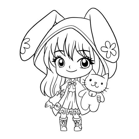 anime cute coloring pages
