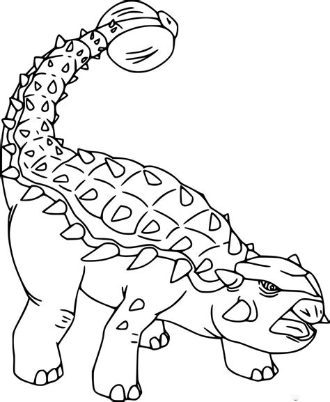 ankylosaurus colouring pages