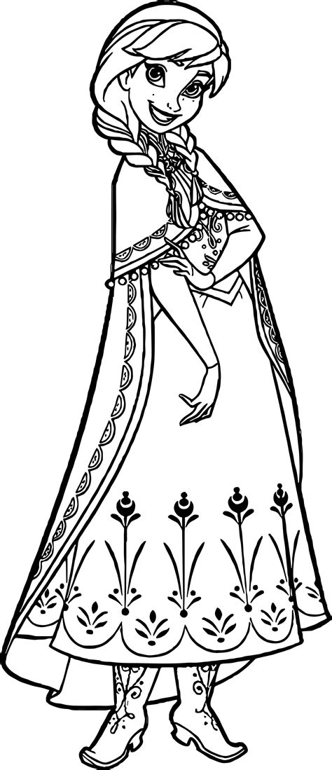 anna frozen coloring page