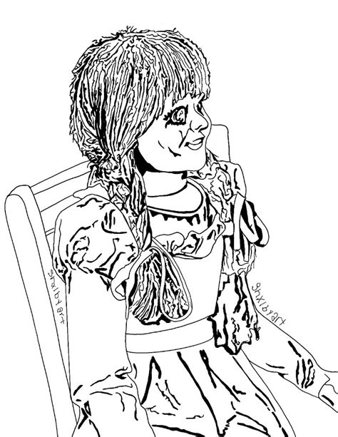 annabelle coloring pages