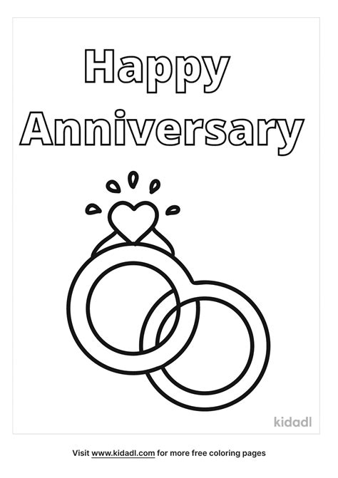 anniversary coloring pages