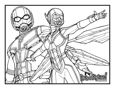 ant man and the wasp coloring pages