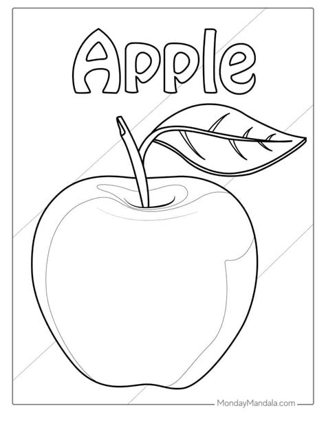 apple coloring pages pdf