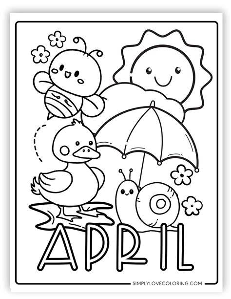 april coloring pages