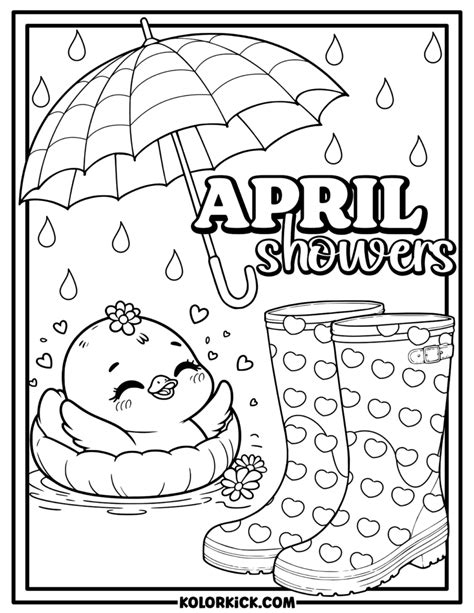 april showers coloring pages