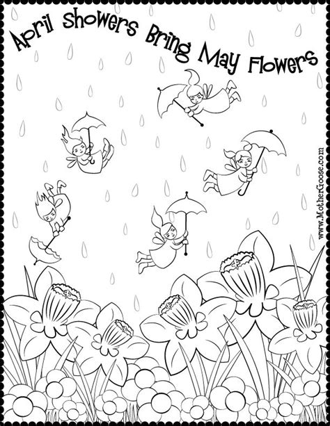 april showers coloring pages free