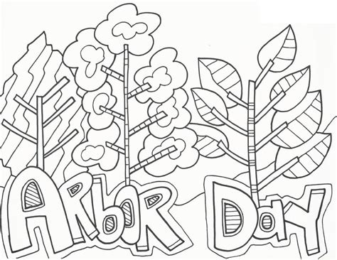 arbor day coloring pages