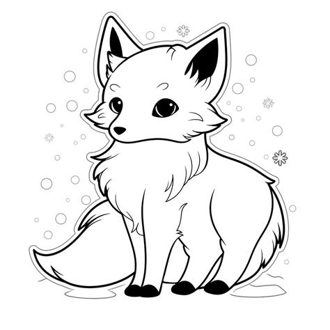 arctic fox coloring pages