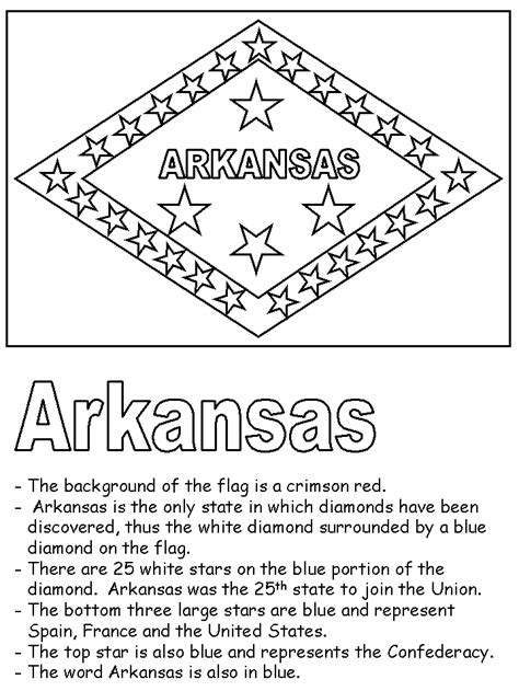 arkansas coloring pages