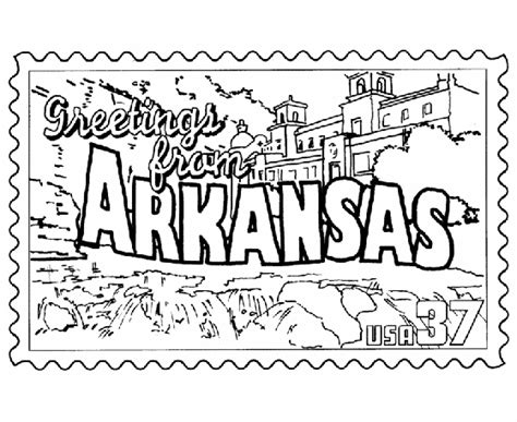 arkansas coloring pages