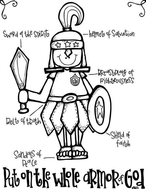 armor of god coloring pages free