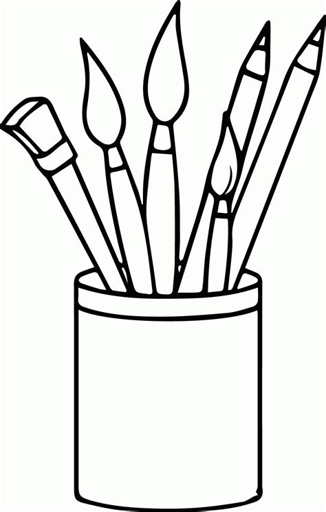 art supply coloring pages
