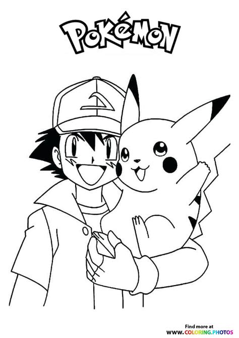 ash and pikachu coloring pages