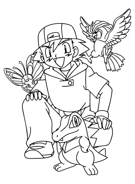 ash coloring pages