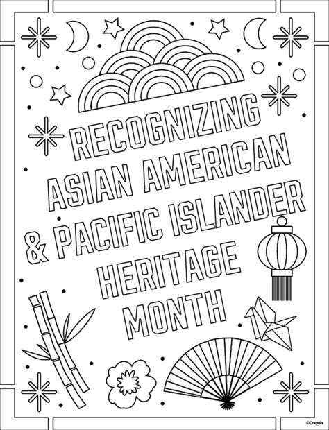 asian pacific american heritage month coloring pages