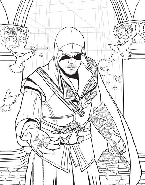 assassin's creed coloring pages