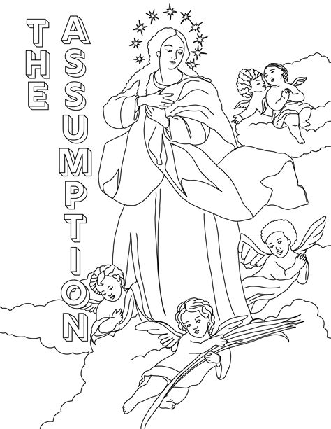 assumption of mary coloring pages