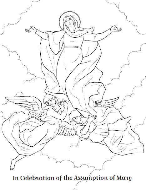 assumption of mary coloring pages