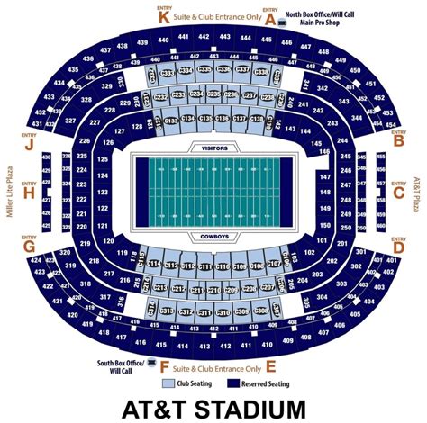 At T Stadium Seating Chart