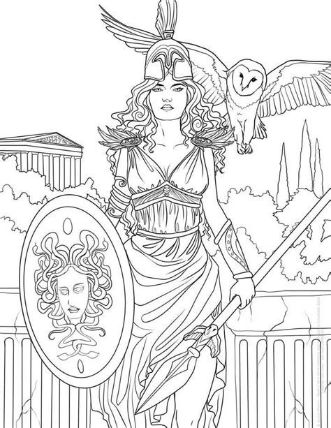 athena coloring pages