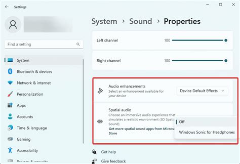 audio settings