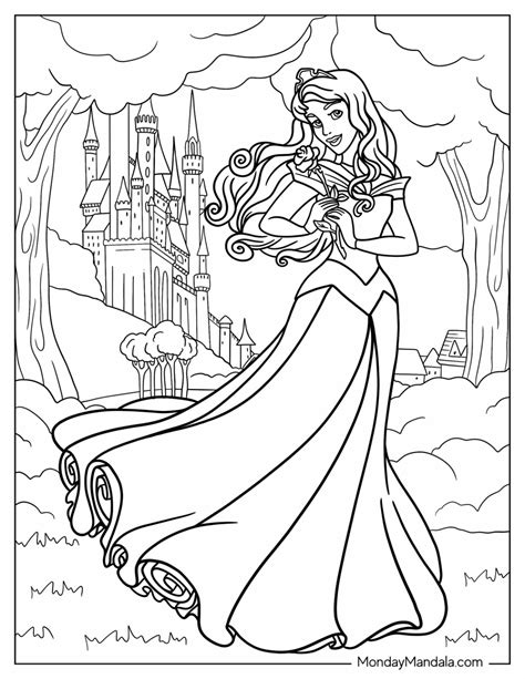 aurora coloring pages pdf