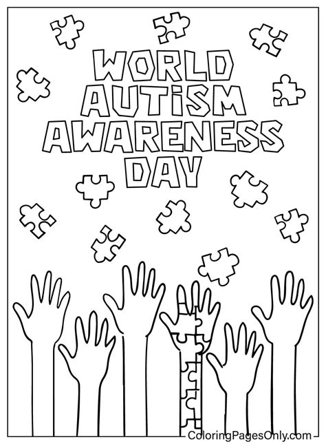 autism awareness month coloring pages