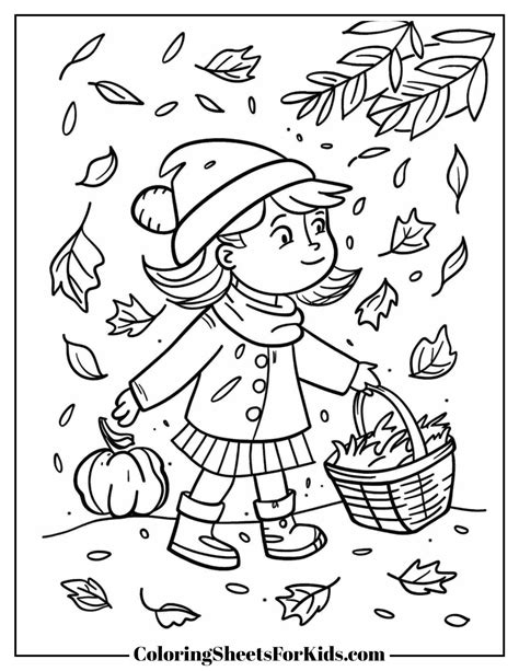 autumn coloring pages