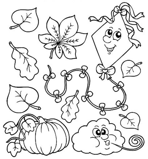 autumn coloring pages for kindergarten