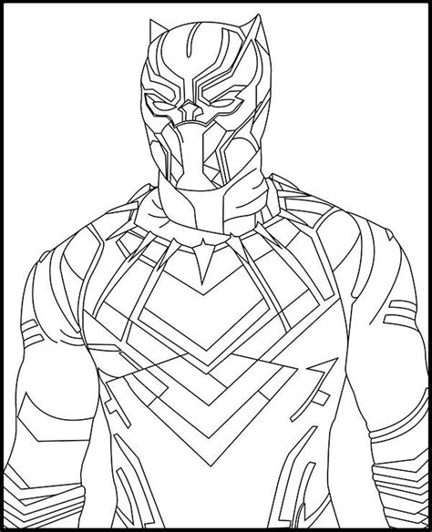 avengers black panther coloring pages