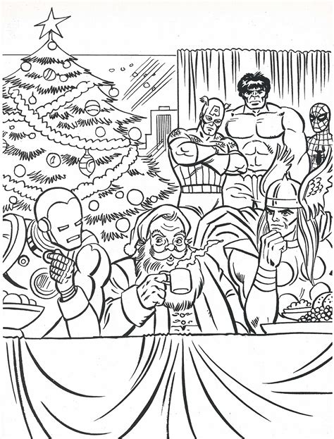 avengers christmas coloring pages