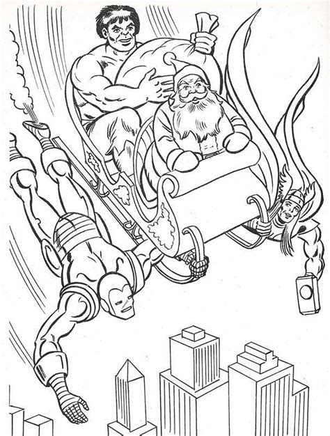 avengers christmas coloring pages