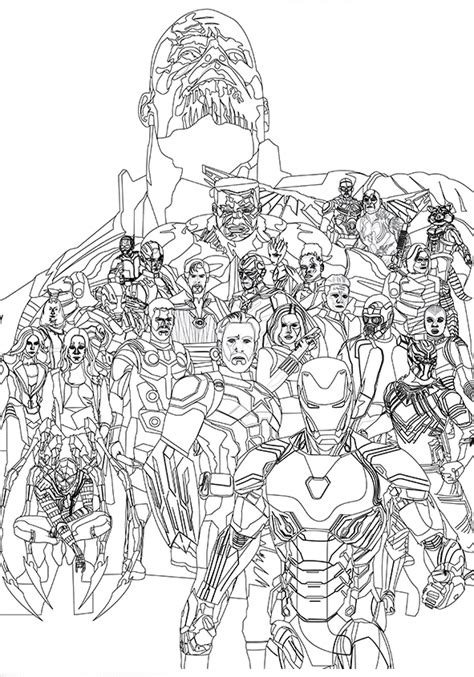 avengers infinity war coloring pages