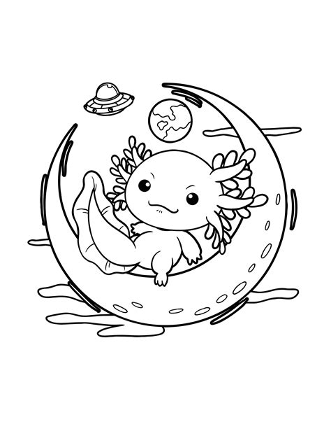 axolotl coloring pages printable