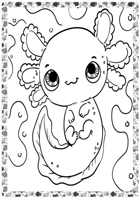 axolotl coloring pages printable