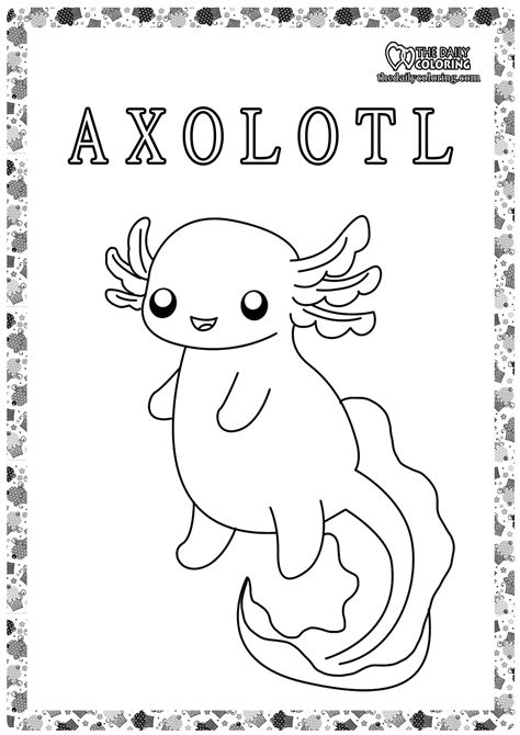 axolotl printable coloring pages